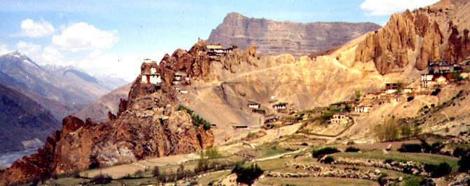 Dankhar gompa in the Spiti Valley of the Indian Himalayas
